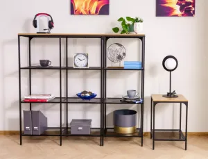Signal Regál Lex A 100 cm dub přírodní/černý