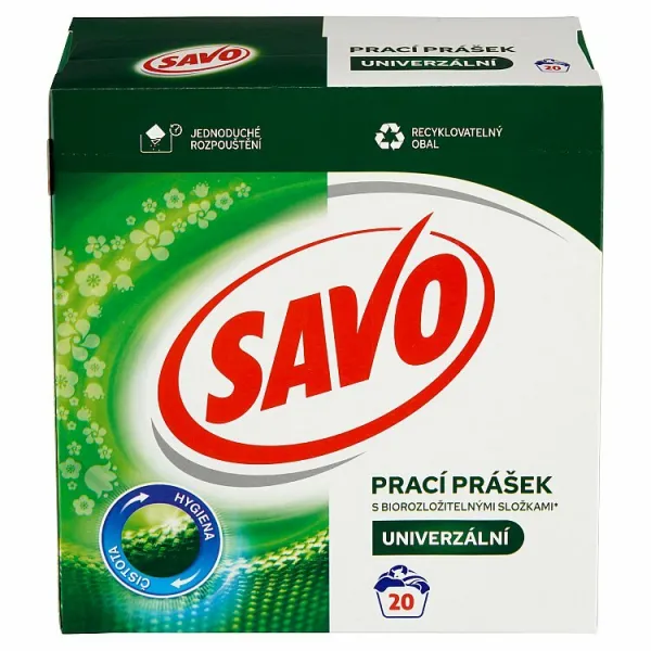 Savo Univerzálne prášok na pranie 20 praní 1,4 kg