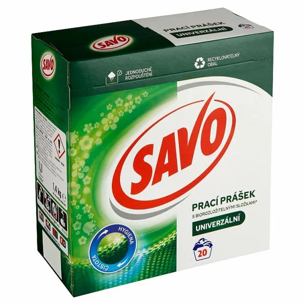 Savo Univerzálne prášok na pranie 20 praní 1,4 kg