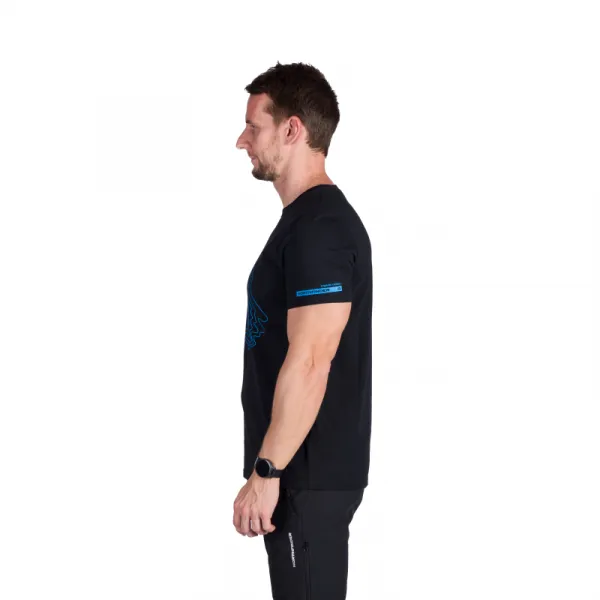 Pánske turistické tričko s krátkym rukávom NORTHFINDER FRANZ-269black