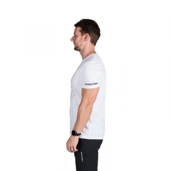 Pánske turistické tričko s krátkym rukávom NORTHFINDER FRANZ-377white