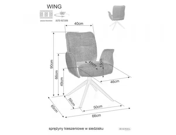 Stolička Wing Brego