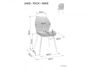 Stolička Jake Velvet