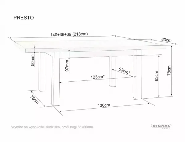 Stôl Presto