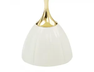 Signal Odkládací stolek Piana 38 cm bílý/zlatý