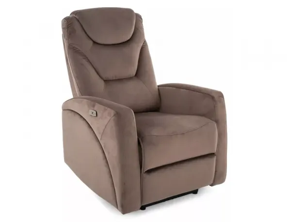 Signal Elektrické polohovací křeslo KRONOS Velvet cappuccino