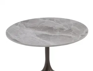 Signal Odkládací stolek Mutti 50 cm bronzový/šedý mramor