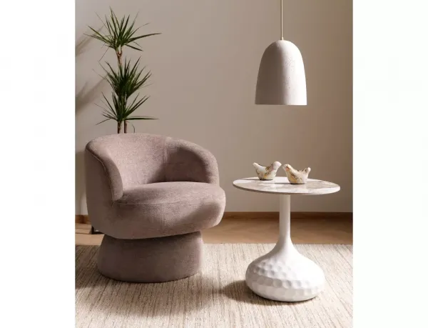 Signal Odkládací stolek Salo B 50 cm bílý/bílý mramor