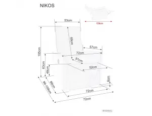 Signal Polohovací křeslo NIKOS Brego světle béžové