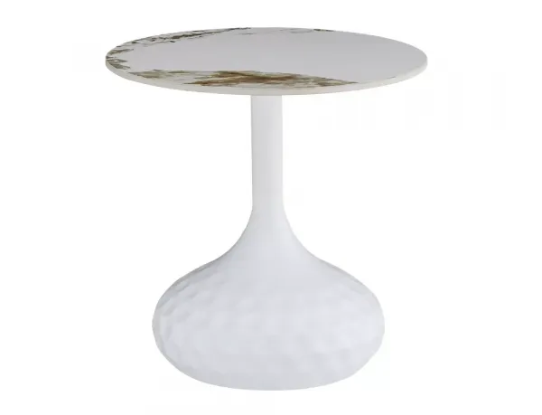 Signal Odkládací stolek Salo B 50 cm bílý/bílý mramor