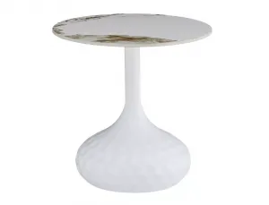 Signal Odkládací stolek Salo B 50 cm bílý/bílý mramor