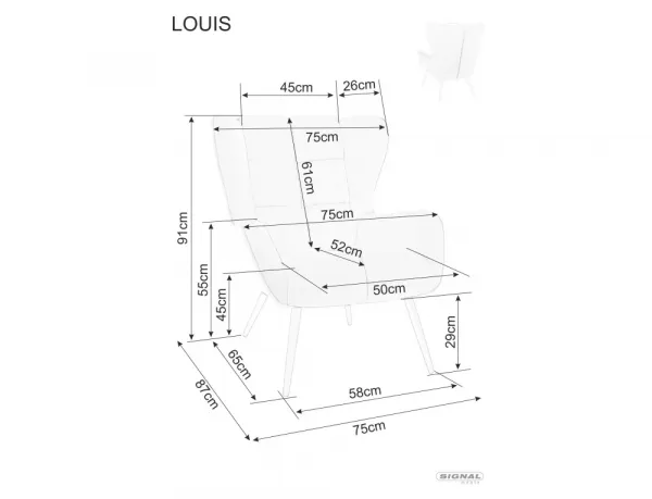 Kreslo Louis Velvet