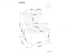 Kreslo Louis Velvet