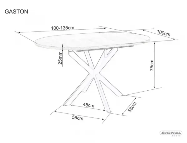Stôl Gaston Ceramic 100