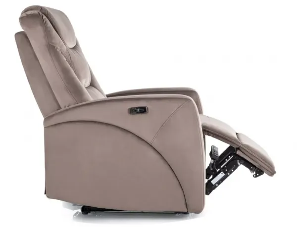 Signal Elektrické polohovací křeslo KRONOS Velvet cappuccino