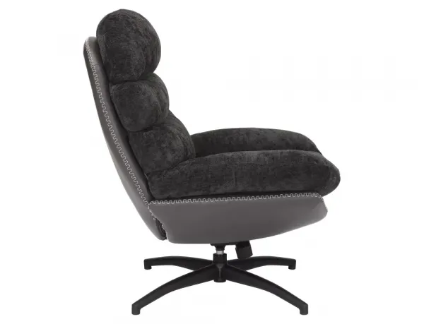 Signal Otočné designové lounge křeslo GISELLE černé