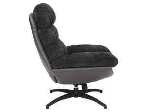 Signal Otočné designové lounge křeslo GISELLE černé