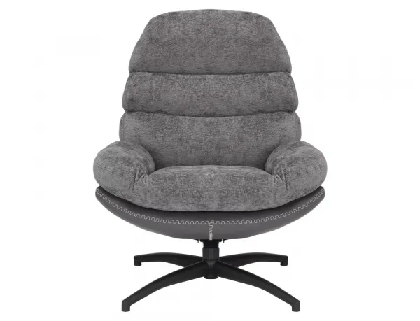Signal Otočné designové lounge křeslo GISELLE šedé