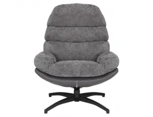 Signal Otočné designové lounge křeslo GISELLE šedé