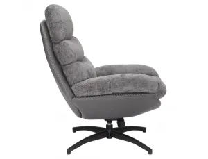 Signal Otočné designové lounge křeslo GISELLE šedé