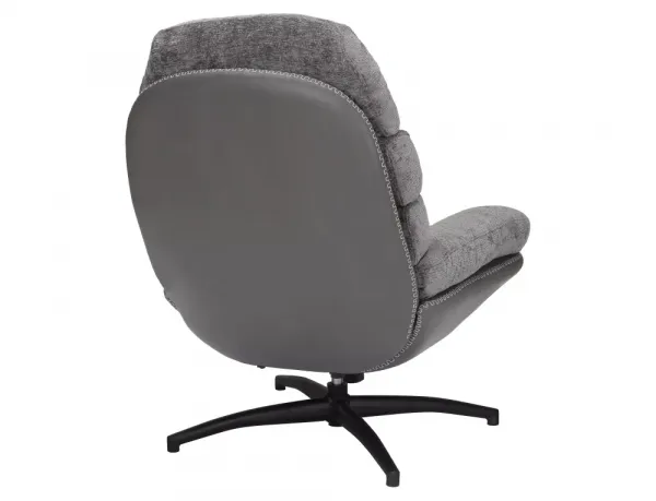Signal Otočné designové lounge křeslo GISELLE šedé
