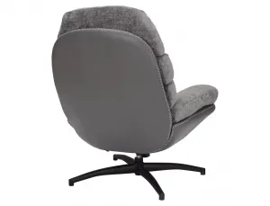 Signal Otočné designové lounge křeslo GISELLE šedé