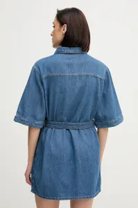 Šaty s prímesou ľanu Calvin Klein Jeans
