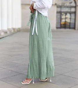 UR/CEO Green wide pleated women's pants Zakia