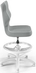 ENTELO Detská stolička Petit White 4 HC+F s oporným kruhom, sivá Jasmine 03