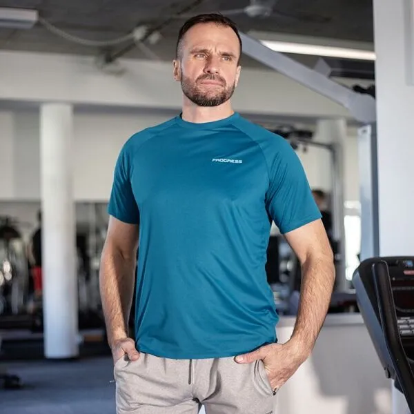 PROGRESS DRIVER Pánske tričko na športovanie, tmavo modrá, veľkosť