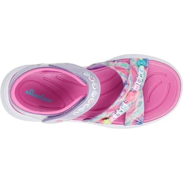 Skechers JUMPSTERS SANDAL - TIE DYE BFFS Dievčenské sandále, ružová, veľkosť