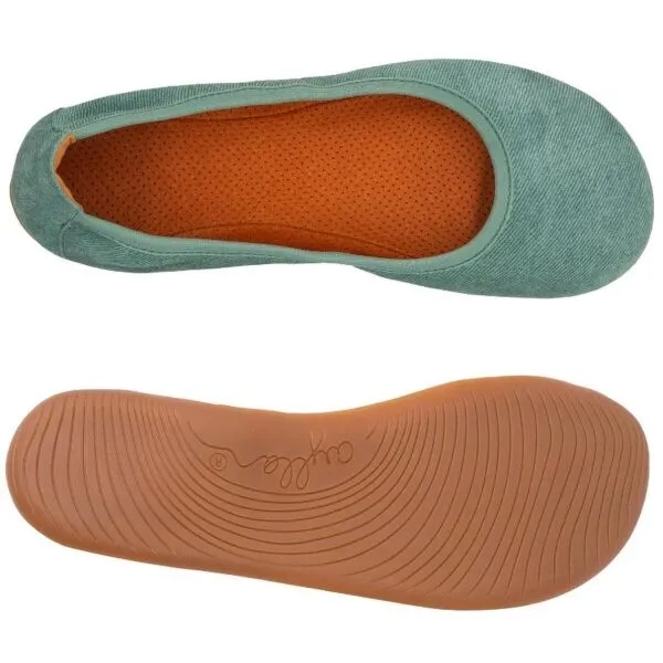 AYLLA BALLERINA Dámska barefoot obuv, zelená, veľkosť