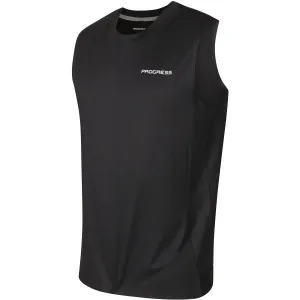 PROGRESS DRIVER SINGLET Pánske športové tielko, čierna, veľkosť