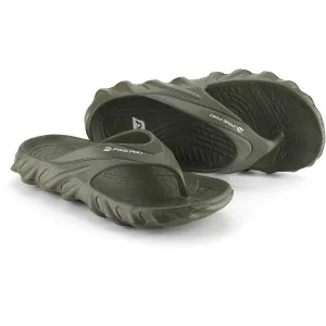 ALPINE PRO LORCEN Pánske žabky, khaki, veľkosť