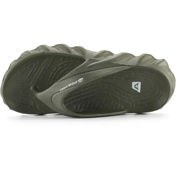 ALPINE PRO LORCEN Pánske žabky, khaki, veľkosť