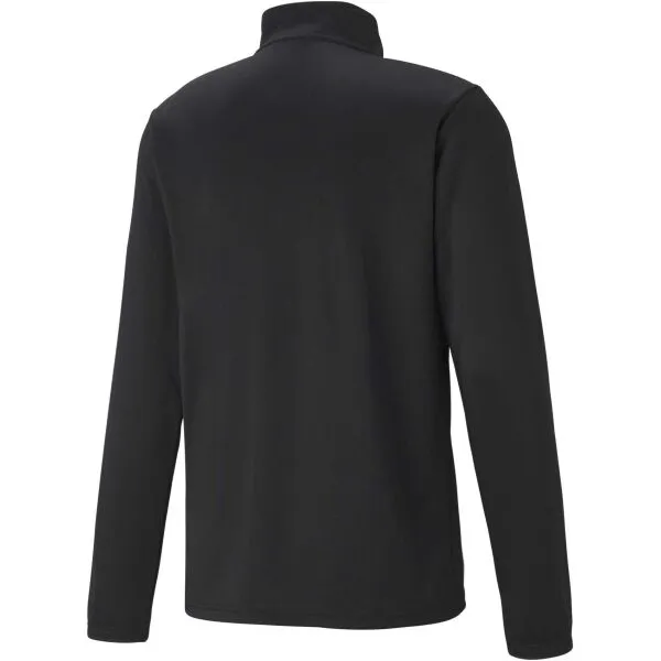 Puma TEAMRISE 1 4 ZIP TOP Pánska mikina so zipsom, čierna, veľkosť