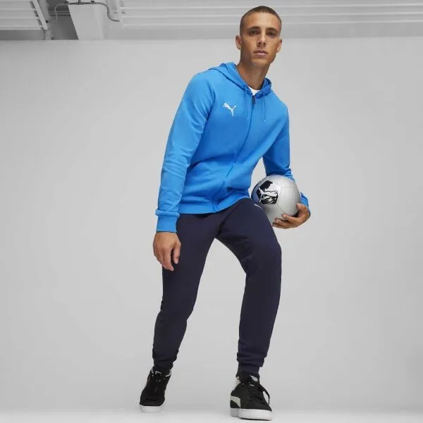 Puma TEAMGOAL CASUALS HOODED Pánska mikina, modrá, veľkosť