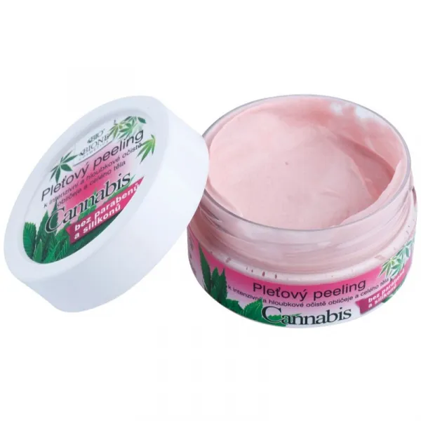 Bione Cosmetics Cannabis pleťový peeling na tvár a telo 200 g