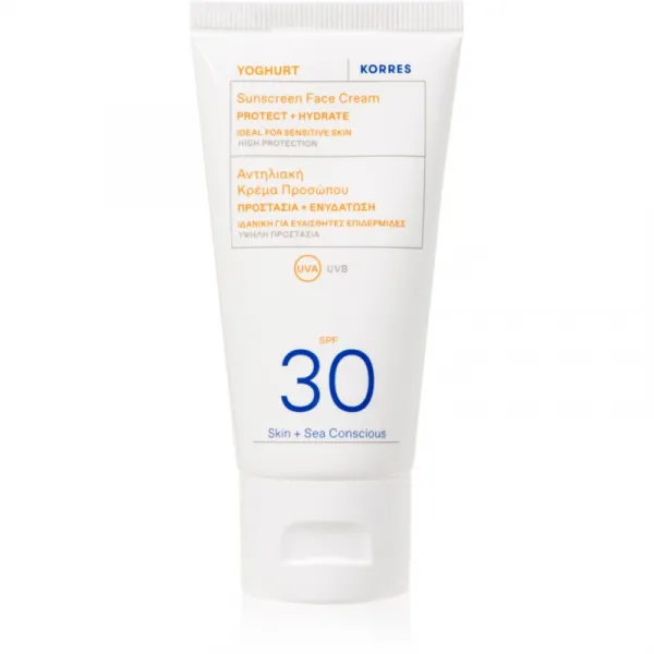 Korres Yoghurt opaľovací krém na tvár SPF 30 50 ml