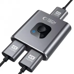 Tech-Protect HB07 HUB adaptér 2x HDMI 4K, šedý