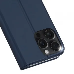 Dux Ducis Skin Pro knižkové puzdro na iPhone 16 Pro, modré