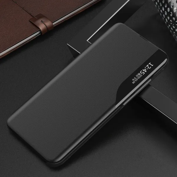 MG Eco Leather View knižkové puzdro na Samsung Galaxy A22 4G, čierne