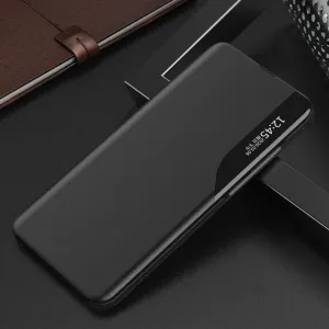 MG Eco Leather View knižkové puzdro na Samsung Galaxy A22 4G, čierne