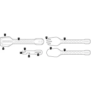 Gerber COMPLEAT UTENSIL Multifunkčný príbor, oranžová, veľkosť