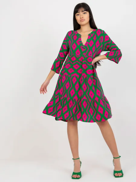Dress-D73771M30214G-green