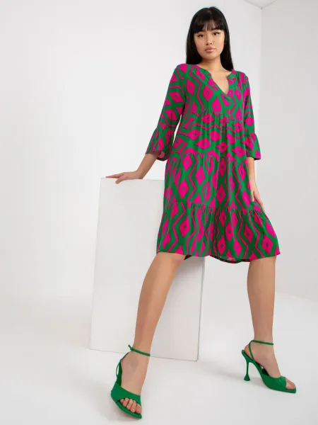 Dress-D73771M30214G-green