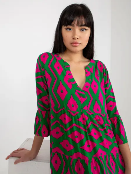 Dress-D73771M30214G-green