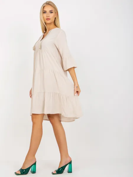 Dress-D73761M30214A1EN-light beige