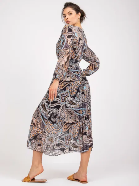 Dress-DHJ-SK-11389-2.52P-black-beige