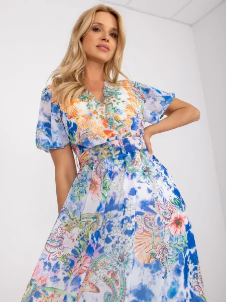 Dress-DHJ-SK-15967-1.01P-white-blue